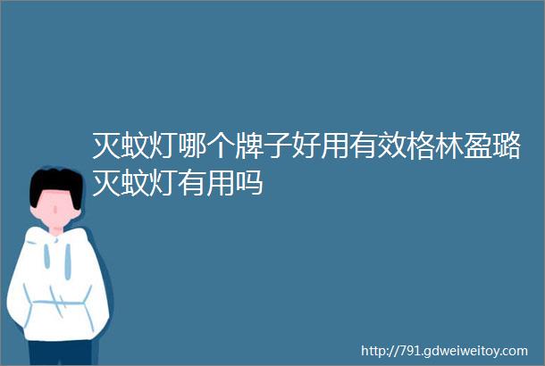 灭蚊灯哪个牌子好用有效格林盈璐灭蚊灯有用吗